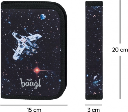 Set scolastico BAAGL: Zippy Plus Pixel Space - cartella, astuccio, sacchetto