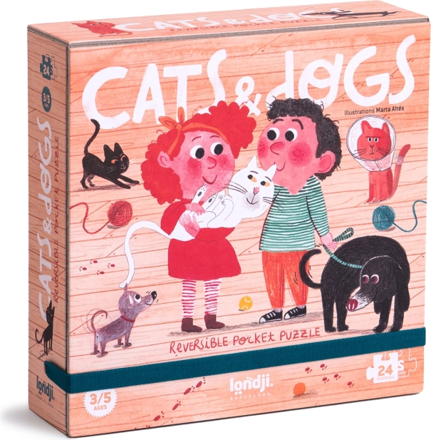 Puzzle doppio lato Londji Gatti e Cani