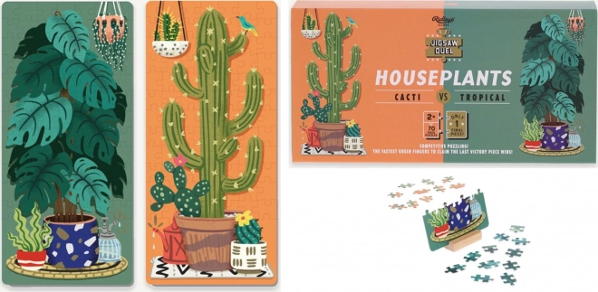 Puzzle duello piante d’appartamento: Cactus vs Tropicale di Ridley's Games