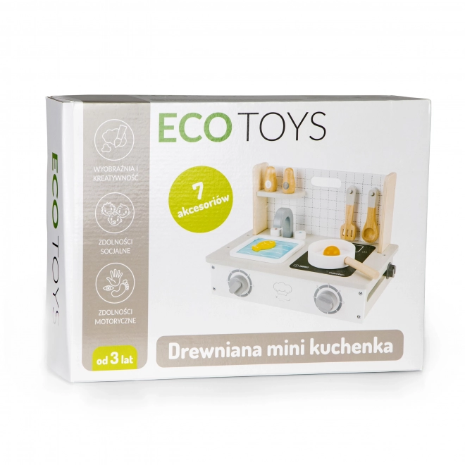 Mini cucina in legno con accessori ECOTOYS