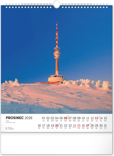 Calendario da parete Passeggiate nel paesaggio moravo 2026