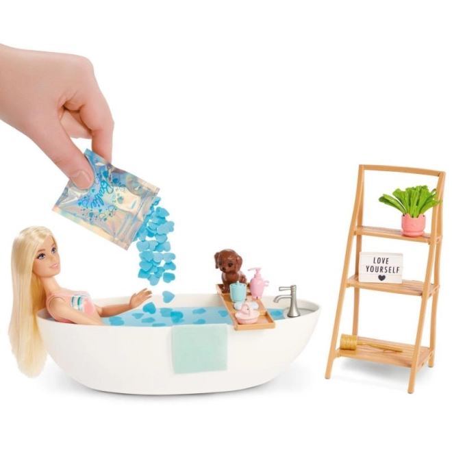 Bagno magico con coriandoli colorati