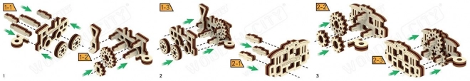 Puzzle 3D in legno - Trasporto Pubblico