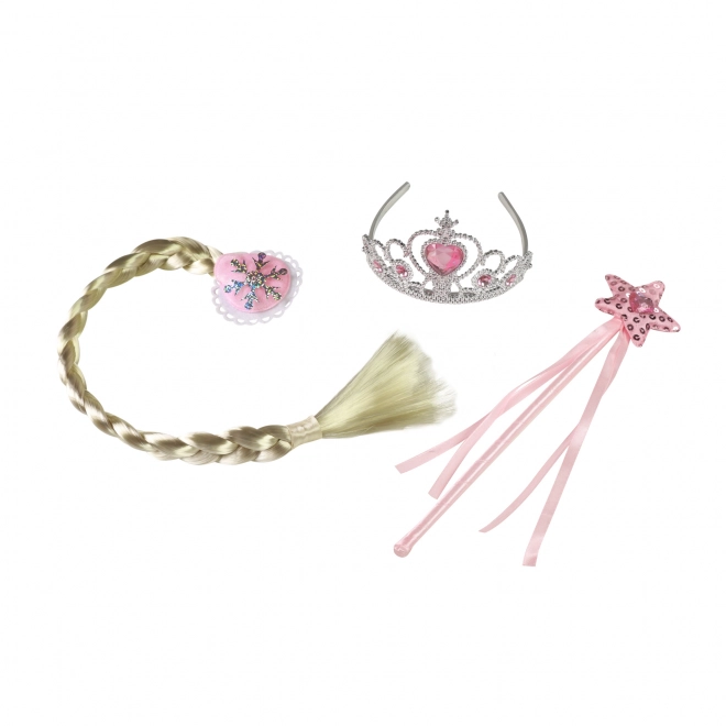 Set principessa rosa con treccia