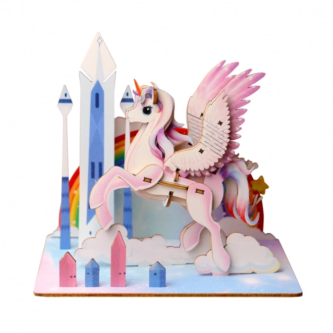 Puzzle 3D in legno Unicorno