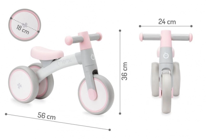 Bicicletta senza pedali rosa MoMi Tedi