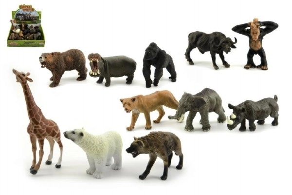 Animali Safari ZOO in plastica 10cm assortiti 12 pezzi