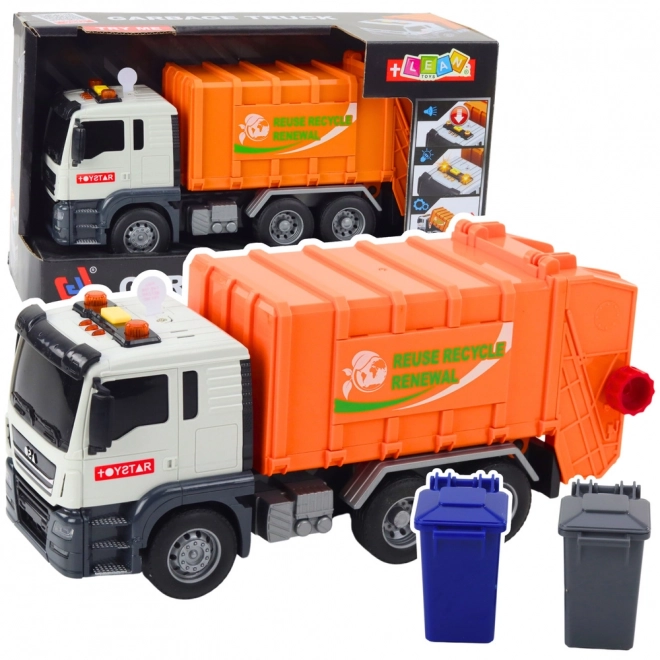 Camion dei rifiuti divertente con effetti