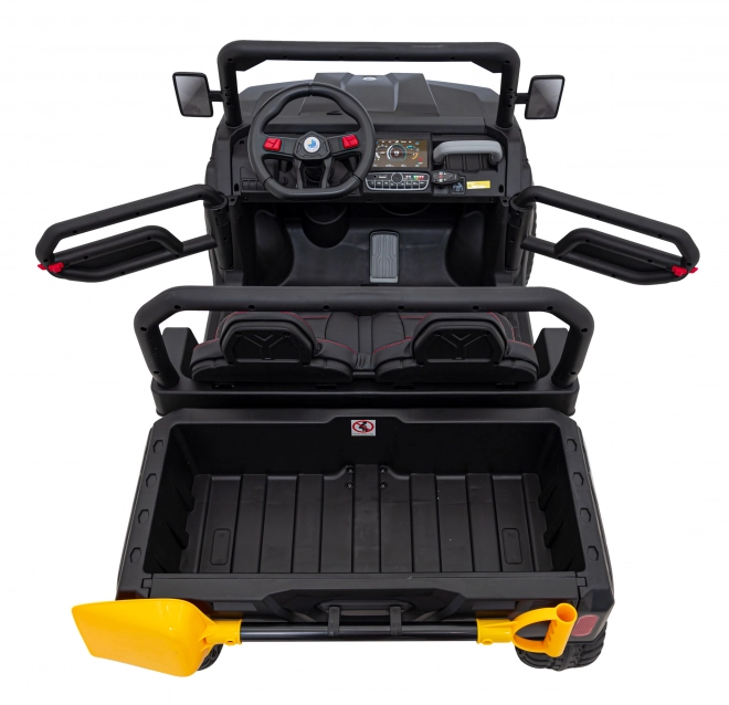 Auto Pick-Up Speed 900 pro bambini nero + trazione 4x4 + pompa mobile + vano bagagli + telecomando + pala + LED audio