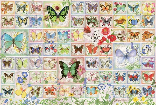 Puzzle Farfalle e Fiori COBBLE HILL 2000 pezzi