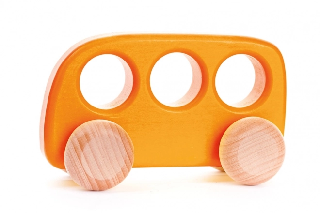 Autobus di legno arancione per bambini