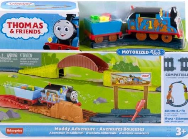 Locomotiva a batteria Thomas e amici Avventure nel fango