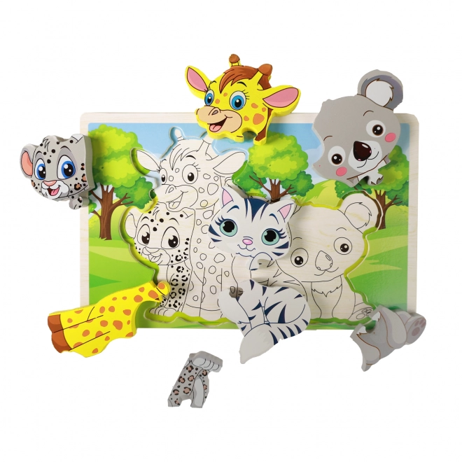 Puzzle animali in legno 8 pezzi