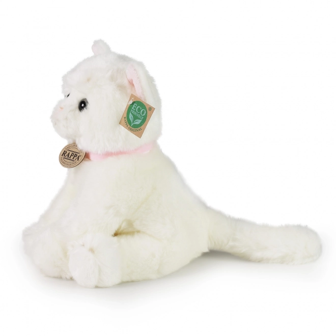 Gatto di Peluche Seduto Bianco 25 cm ECO-FRIENDLY