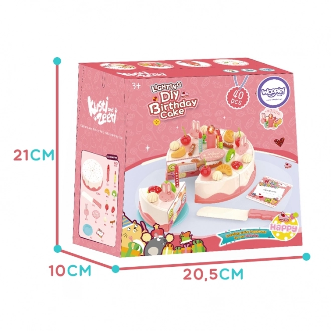 Torta di compleanno Woopie da tagliare con frutta e candeline - 40 pezzi