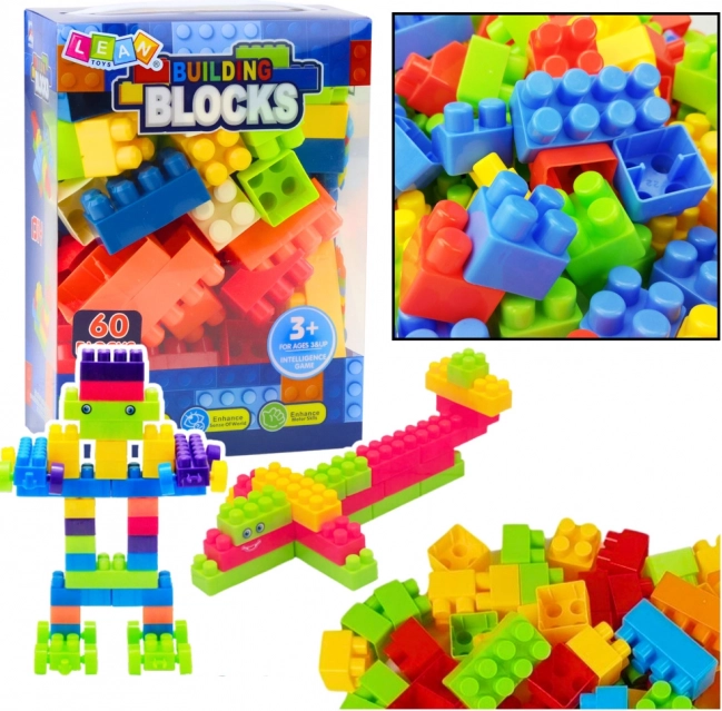 Set educativo di costruzioni colorato 60 pezzi