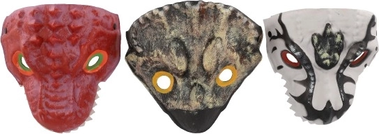Maschera in schiuma di dinosauro 20x19 cm di diversi tipi per carnevale