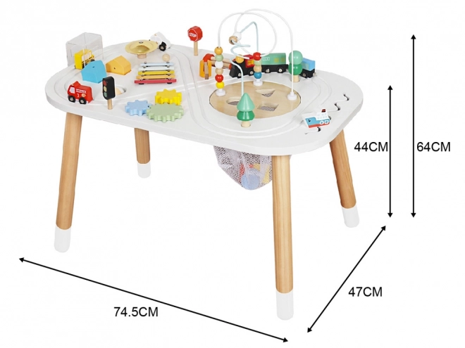 Tavolo in legno giocattolo interattivo Montessori