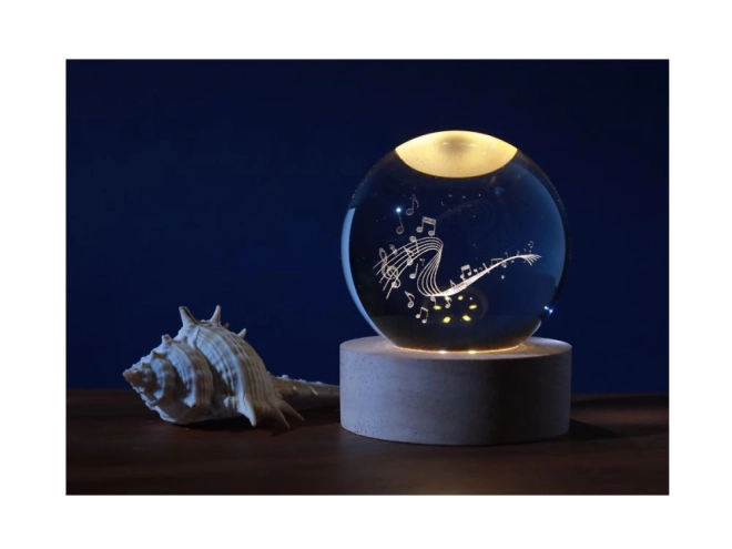 Lampada a sfera di cristallo Musica 6 cm
