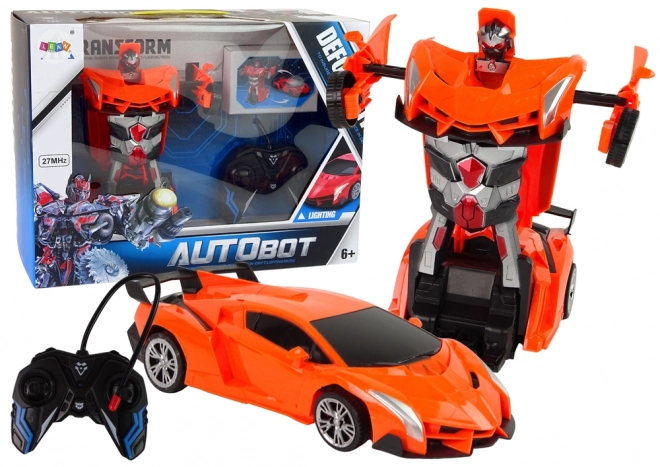 Auto Robot Trasformabile Radiocomandato Arancione