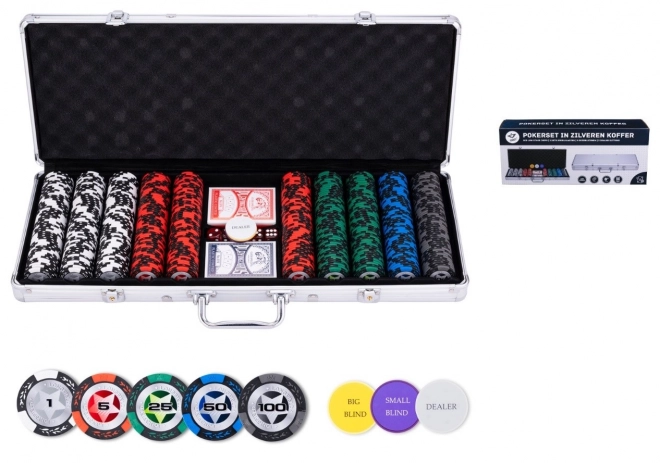 Set da poker in valigetta, valori bassi