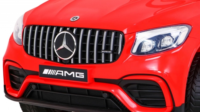 Mercedes Benz GLC63S per bambini Rosso + telecomando + trazione 4x4 + MP3 LED + EVA + partenza lenta