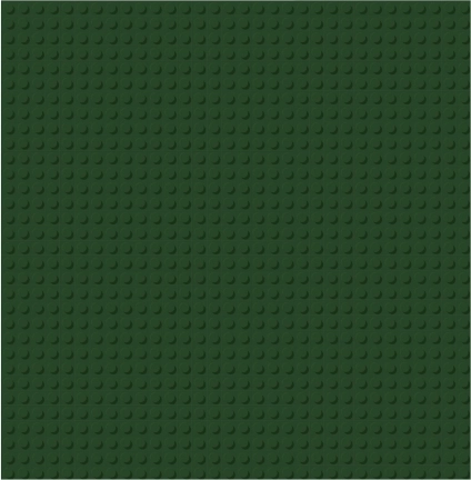 Brixies Plus Piastra base di costruzione verde scuro 25,5 x 25,5 cm