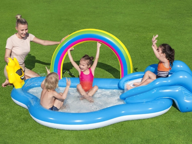 Giochi d'acqua per bambini Arcobaleno Solare con scivolo Bestway