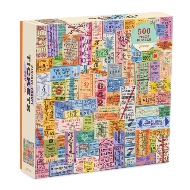 Puzzle Vintage Biglietti di Viaggio 500 Pezzi