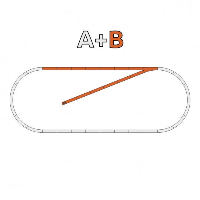 Set di binari ROCO Geoline B con base ghiaiosa