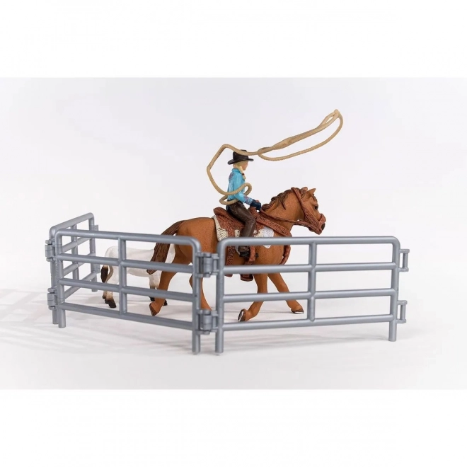 Set figure Cowboy e Cattura con Lazo Farm World