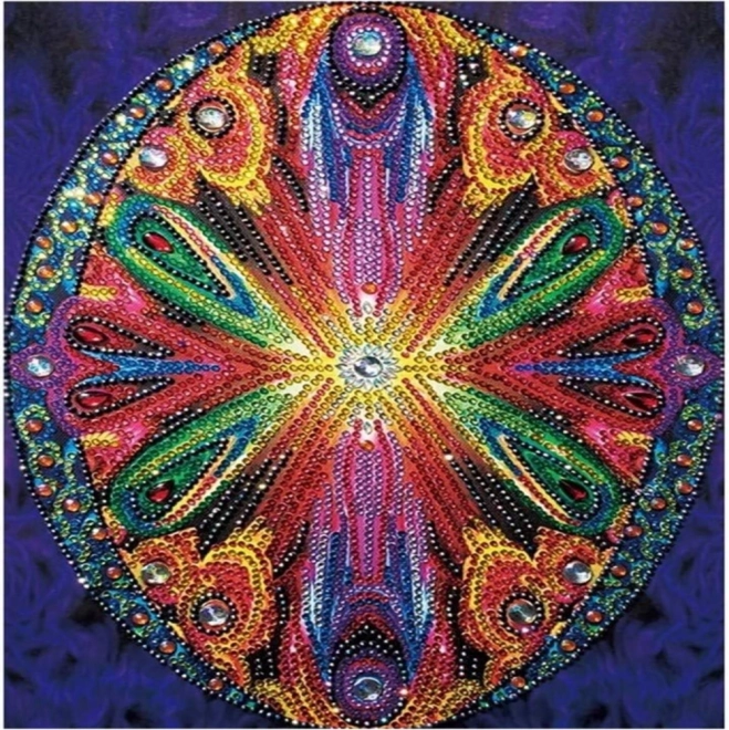 Pittura diamantata 7D cerchio mandala 30 × 30 cm