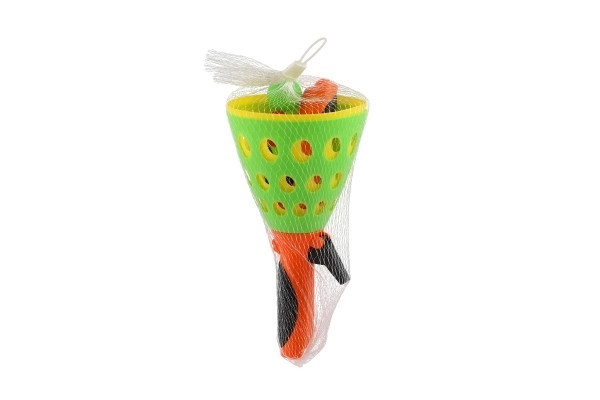 Catch ball gioco grande plastica 25cm con 2 pezzi e palla in rete