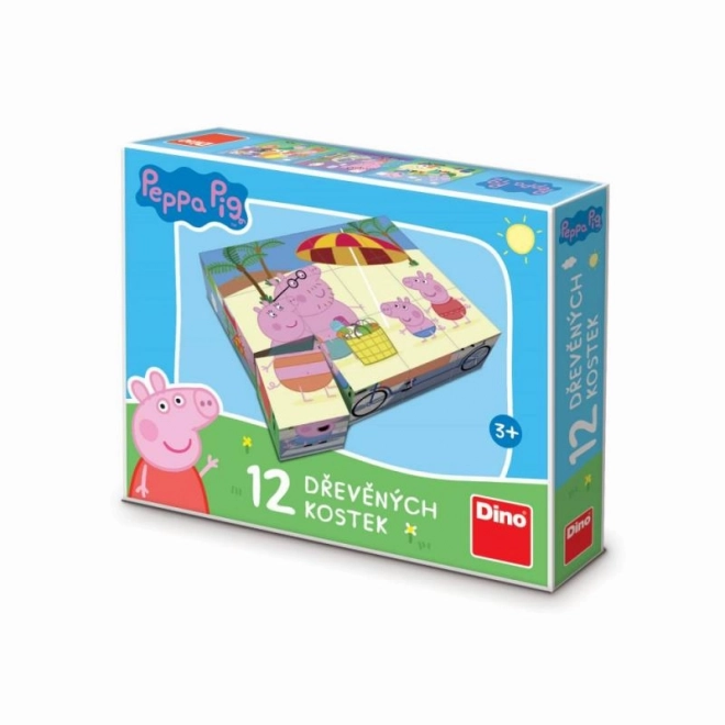 Cubi di immagini Peppa Pig Dino, 12 cubi