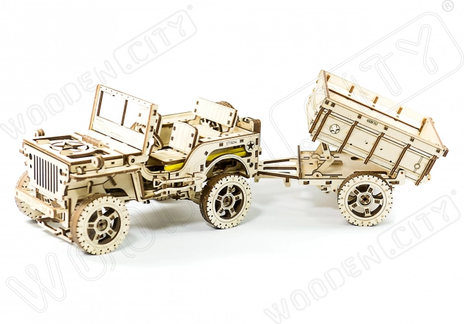 Puzzle 3D Auto Fuoristrada Jeep 4x4 in Legno