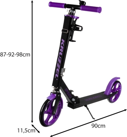 Monopattino pieghevole da città per bambini con grandi ruote (200 mm) – viola