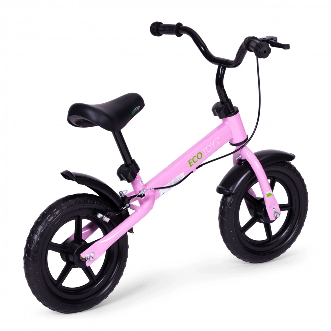 Bici senza pedali con freno per bambini ECOTOYS rosa