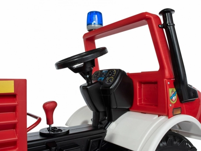 Camion dei pompieri per bambini Mercedes Unimog a pedali