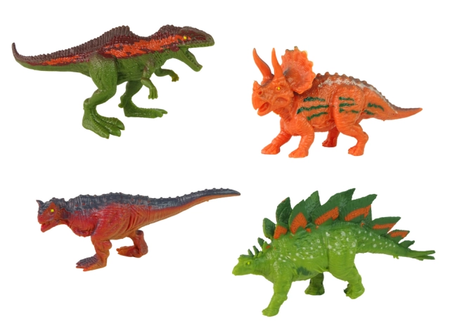 Set di 4 figurine uniche di dinosauri