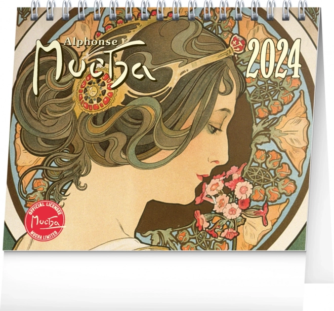 Calendario da Tavolo Alfons Mucha 2024