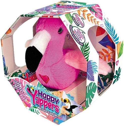 Fenicottero di peluche interattivo Happy Yappers – giocattolo parlante e mobile con USB