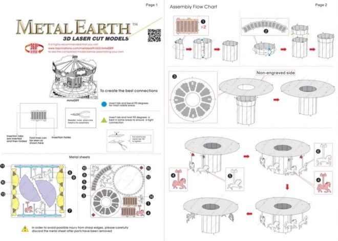 Puzzle 3D Metal Earth Giostra