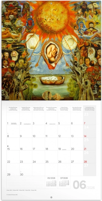 Calendario Frida Kahlo 2026 per appunti