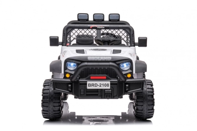 Auto elettrica per bambini Jeep Geoland bianco 4x4 24V