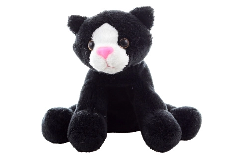 Gatto di peluche nero 14 cm