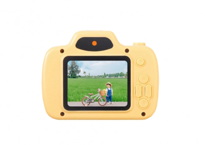 Fotocamera per bambini gialla con giochi e memoria 64GB