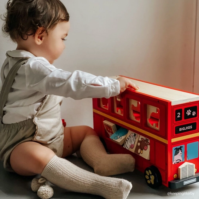 Autobus di legno con animali di Bigjigs Toys