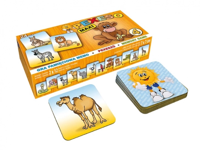 Gioco di memoria animali allo zoo