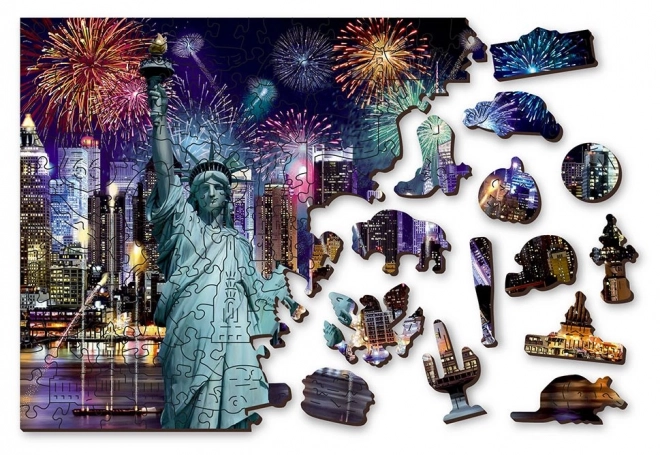 Puzzle in legno notturno New York 200 pezzi ECO