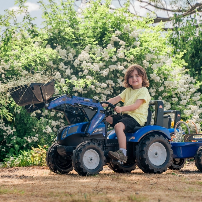 Trattore a Pedali con Rimorchio New Holland per Bambini